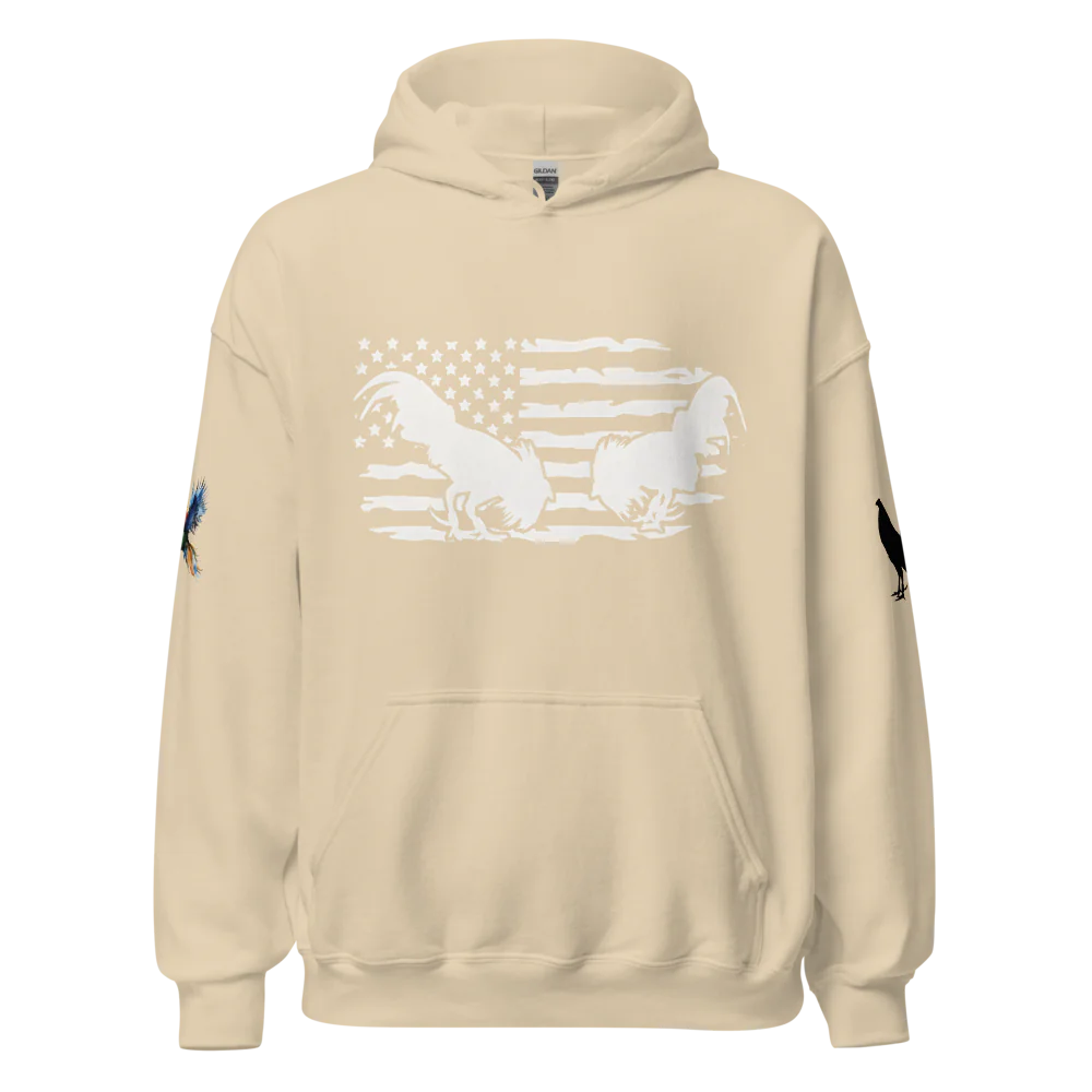 American Flag Fighting Rooster Hoodie