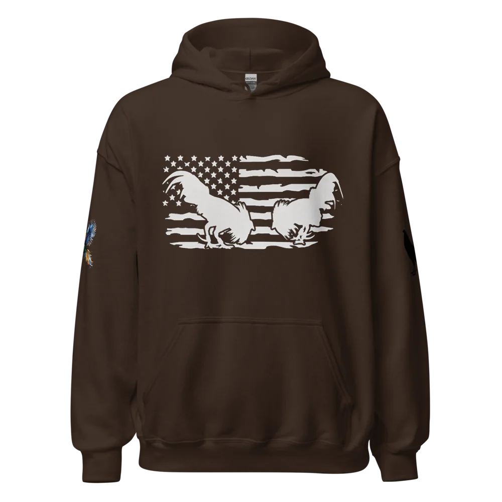 American Flag Fighting Rooster Hoodie