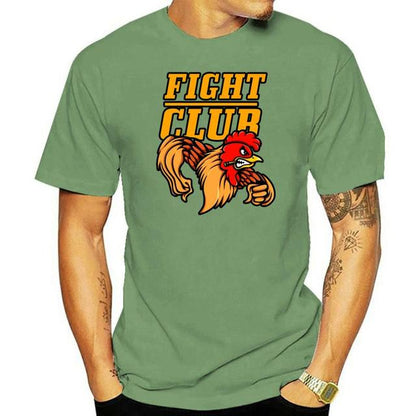 Fight Club Rooster With A Toothpick In His Beak Cock Fighting Tshirt Free Shipping Tops Tee Shirt