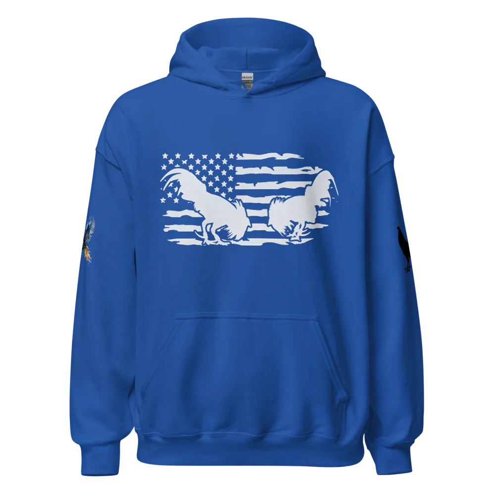 American Flag Fighting Rooster Hoodie