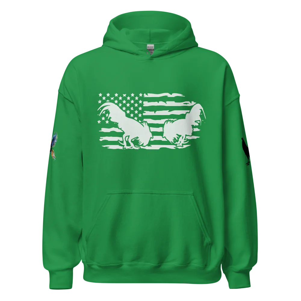 American Flag Fighting Rooster Hoodie