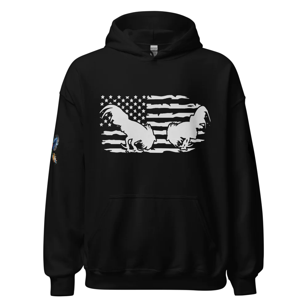 American Flag Fighting Rooster Hoodie