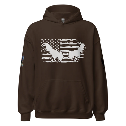 American Flag Fighting Rooster Hoodie