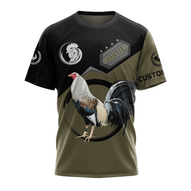 Mexico Rooster Fight Champion 3D Print Casual Short Sleeve Shirt Unisex