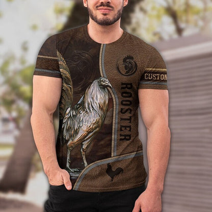 Mexico Rooster Fight Champion 3D Print Casual Short Sleeve Shirt Unisex 