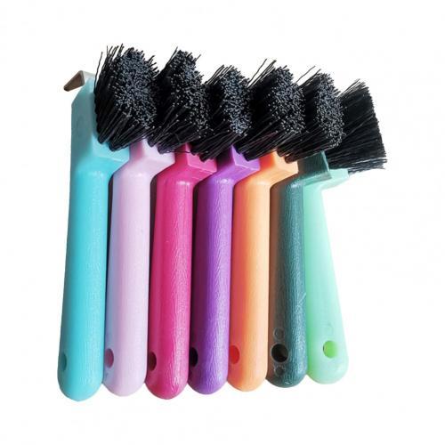 Anti-Slip Soft Grip Hoof Pick Rubber With Brush Plastic Horse Hoof 