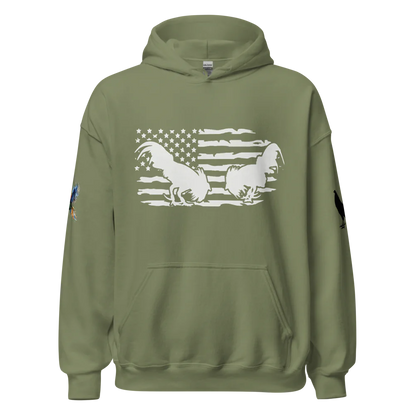 American Flag Fighting Rooster Hoodie