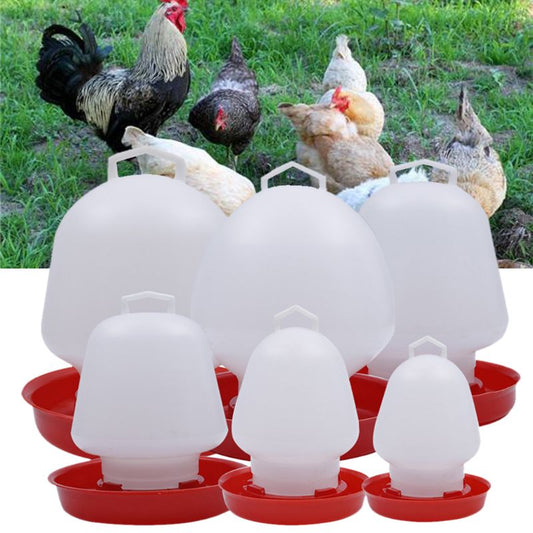 Round Bubble Chicken Drinking Fountain Device Hanging Cup Waterer Bowl Pet Poultry Water