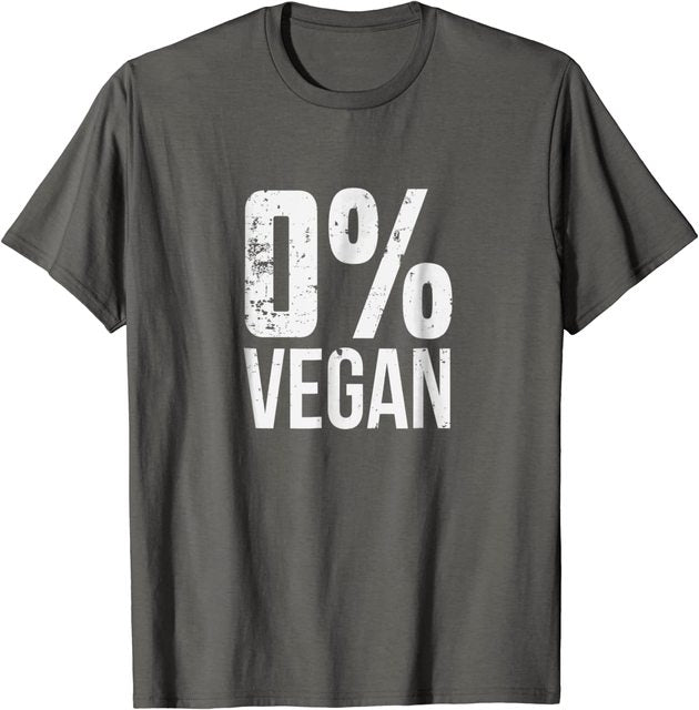 Zero Percent Vegan Funny BBQ Carnivore Meat Eater T-Shirt Top T-shirts for Men Printing Tops Shirts Oversized cosie Cotton