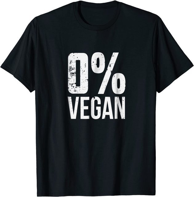 Zero Percent Vegan Funny BBQ Carnivore Meat Eater T-Shirt Top T-shirts for Men Printing Tops Shirts Oversized cosie Cotton