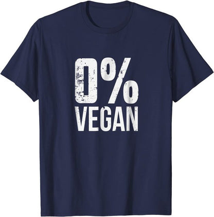 Zero Percent Vegan Funny BBQ Carnivore Meat Eater T-Shirt Top T-shirts for Men Printing Tops Shirts Oversized cosie Cotton