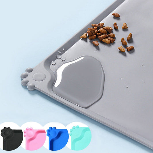 Silicone Dog Cat Bowl Mat with High Lips Non-Stick Waterproof