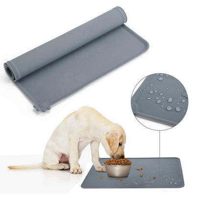 Silicone Dog Cat Bowl Mat na may High Lips Non-Stick Waterproof 