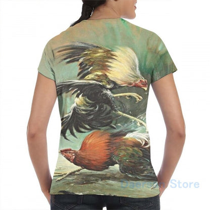 Pelea de gallos Rooster fight cock fight men T-Shirt women all over print girl t shirt boy tops tees Short Sleeve tshirts