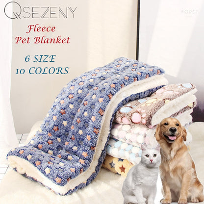 Dog Bed Thickened Dog Mat Pet Cat Soft Fleece Pad Blanket Bed