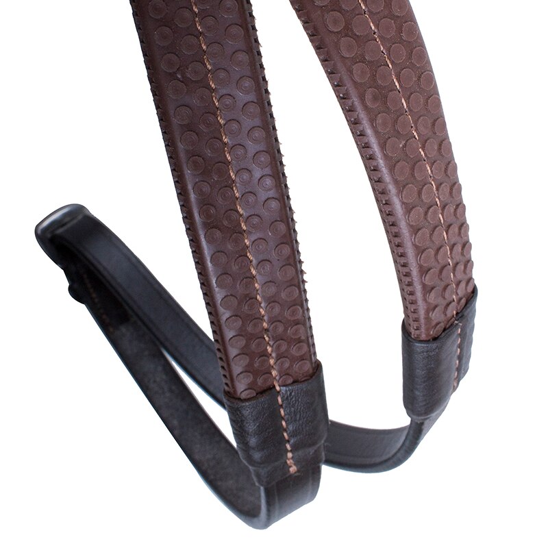 High Quality Reins with Rubber bridle Cowhide Leather Halter Riding horse tools riders