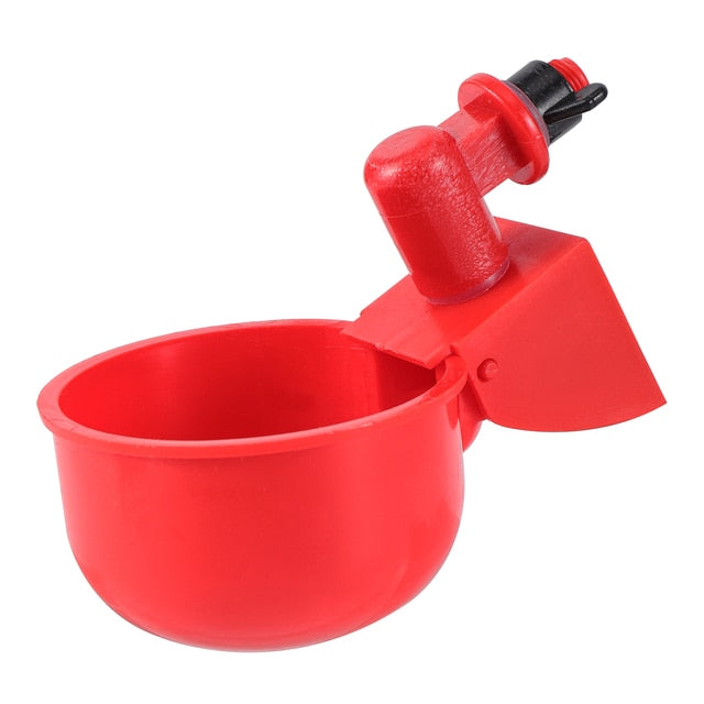 5 Pcs Chicken Water Cup Automatic Drinker for Chickens Thread Filling Waterer Poultry Drinking Bowl for Chickens Quail Bird Cage