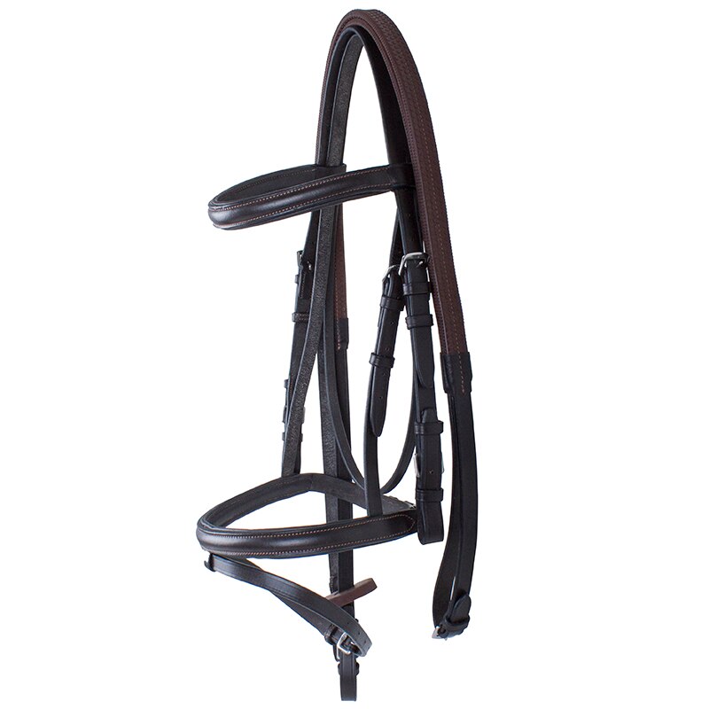 High Quality Reins na may Rubber bridle Cowhide Leather Halter Riding horse tools riders 