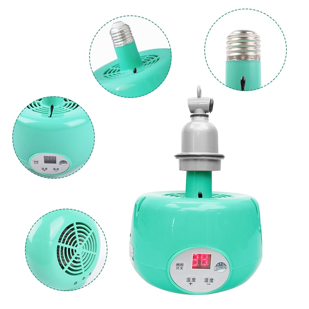 Farm Smart Heating Lamp Warm Light Chicken Poultry Breeding Thermostatic Temperature Controller Heater Heating Lamp 